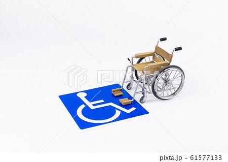 車椅子マークの写真素材