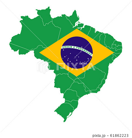 ブラジル 国旗のイラスト素材