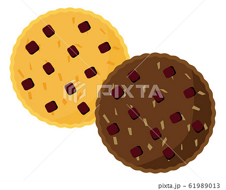 チョコチップクッキーのイラスト素材