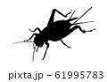 動物シルエット昆虫等コオロギ3のイラスト素材
