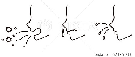 咳払いのイラスト素材