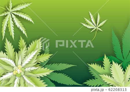 マリファナ カットイラストのイラスト素材