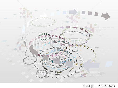 矢印 循環 円 流れのイラスト素材