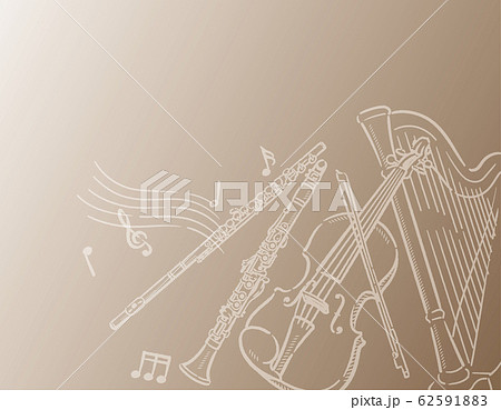 オーケストラ 楽器のイラスト素材