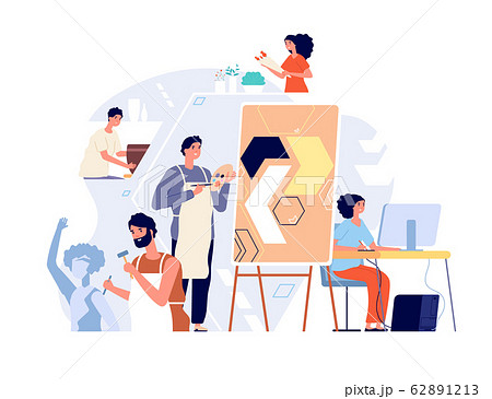 彫刻家のイラスト素材