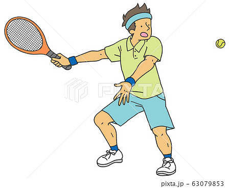 男子テニスのイラスト素材