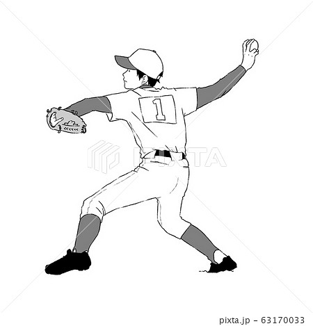 野球 野球少年 少年野球 ピッチャーのイラスト素材
