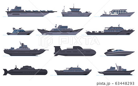 軍艦のイラスト素材