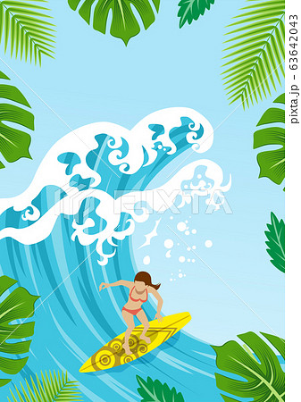 波乗りの写真素材