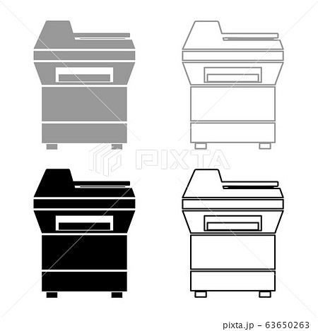 コピー機 イラスト コピー 灰色のイラスト素材