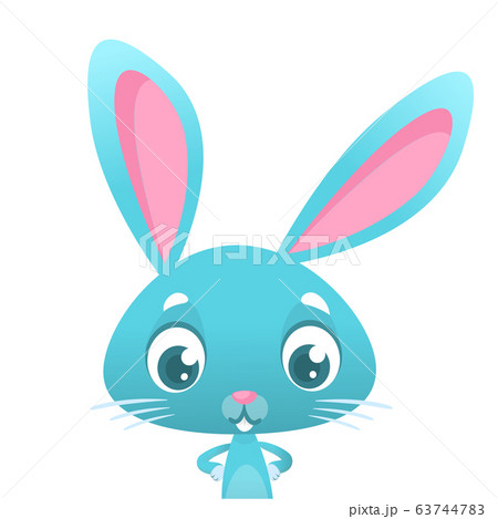 ピンクのクールなうさぎのイラスト素材