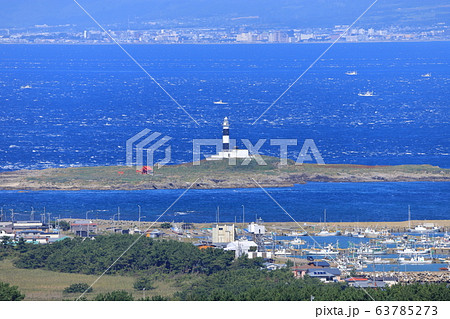 大間町 弁天島 青森の写真素材