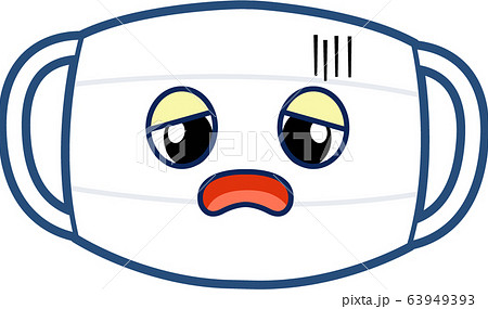 マスク 悲しい 残念 がっかりのイラスト素材