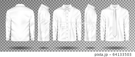 シャツ Yシャツ 蝶ネクタイ 結びのイラスト素材