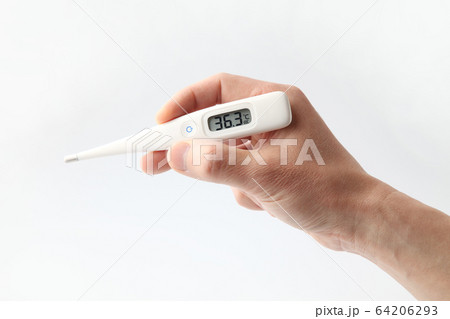 36度 体温 体温計の写真素材