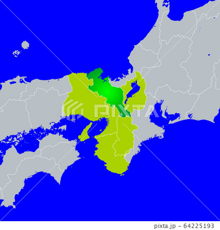 京都府 日本地図 日本列島 日本の写真素材