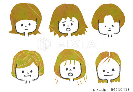 手書き ヘアサロン 美容院 ヘアカットのイラスト素材