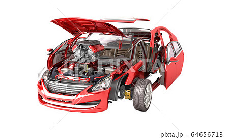 車 自動車 部品 パーツのイラスト素材