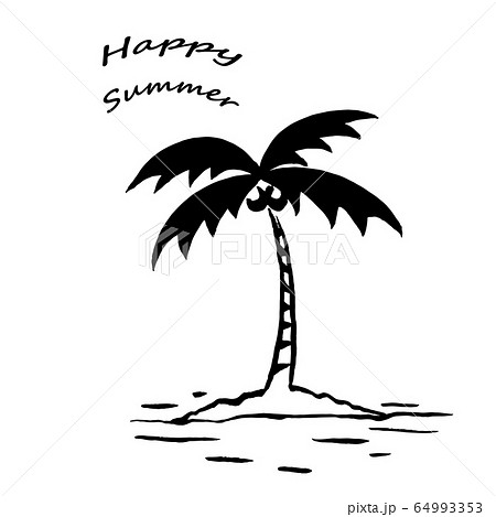 海 海岸 モノクロ 白黒のイラスト素材