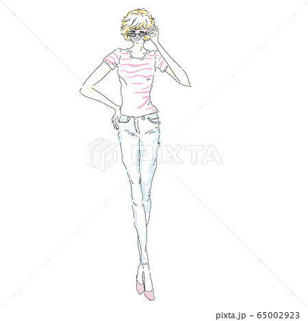 スレンダーのイラスト素材