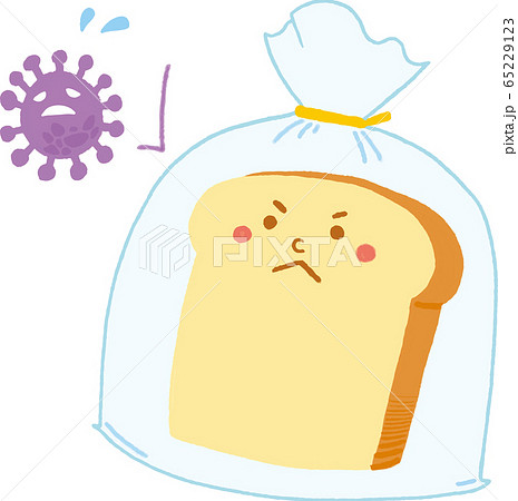 食パン パン キャラクターのイラスト素材