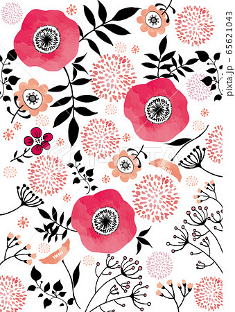 ナチュラル 花のイラスト素材