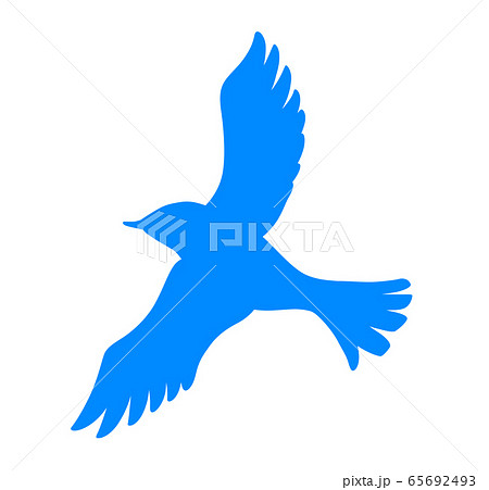 鳥 小鳥 羽ばたく 青い鳥のイラスト素材