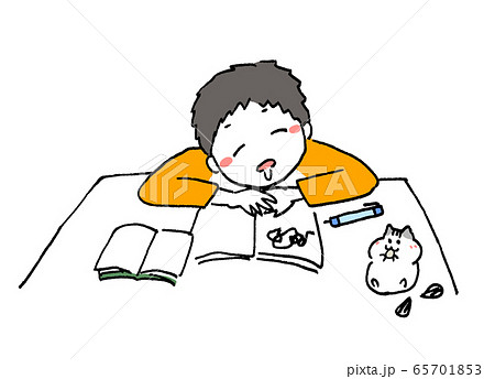 受験勉強 勉強 受験 動物のイラスト素材