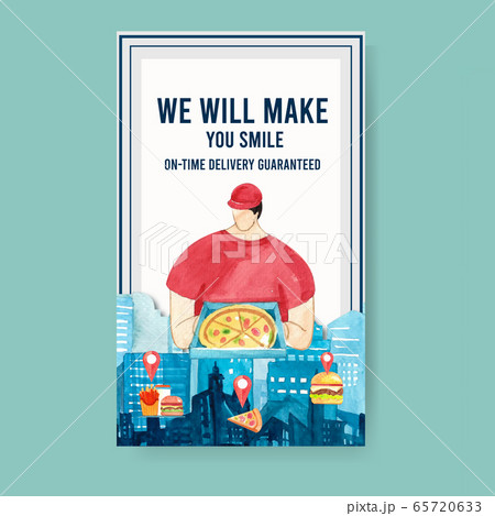 Poster food delivery design for