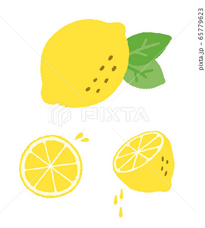 レモン 果物 果実 柑橘類のイラスト素材