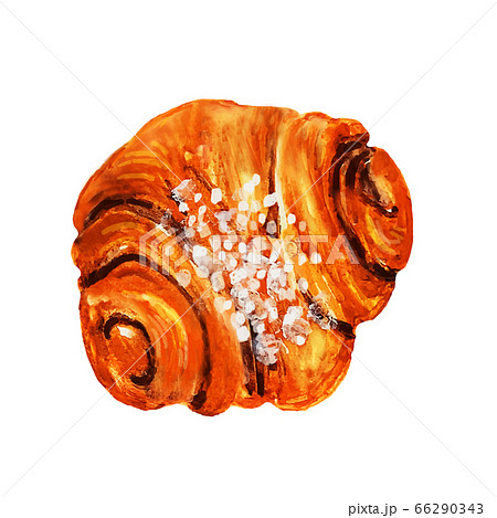 パン シナモンロール イラスト 食べ物の写真素材
