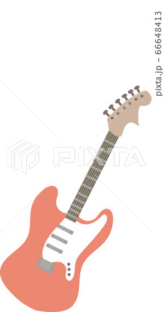 エレキギター 楽器 弦楽器 イラスト かわいいの写真素材