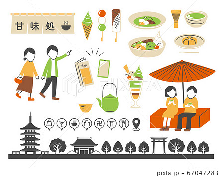 伝統 和 傘 京都のイラスト素材