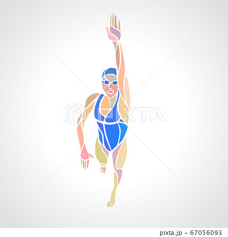 スイマーのイラスト素材