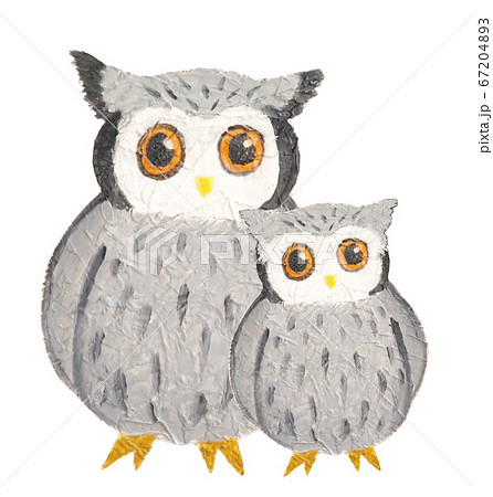 フクロウのイラスト素材集 Pixta ピクスタ