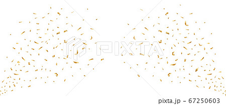 紙吹雪 金色 金 舞うのイラスト素材