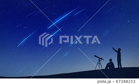 天体観測のイラスト素材集 Pixta ピクスタ