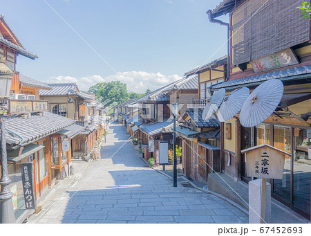 京都 町並み イラスト 観光の写真素材