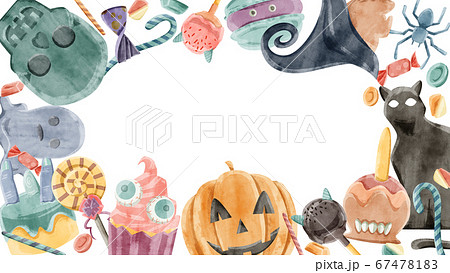 ハロウィンのお菓子のイラスト素材集 ピクスタ