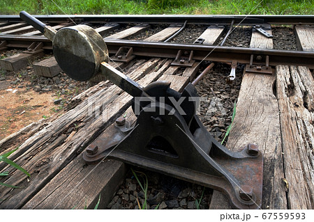 鉄道 ポイント 転轍機 標識の写真素材 - PIXTA