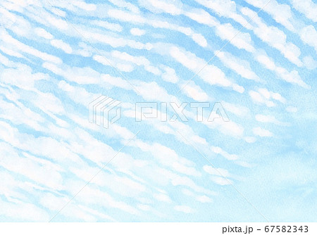 うろこ雲のイラスト素材