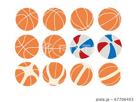 バスケ バスケットボール アイコン シンプルのイラスト素材