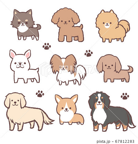 犬種のイラスト素材