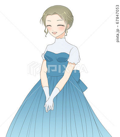 ドレス姿の女の子1 2のイラスト素材 ドレス姿の女の子1 2のイラスト素材