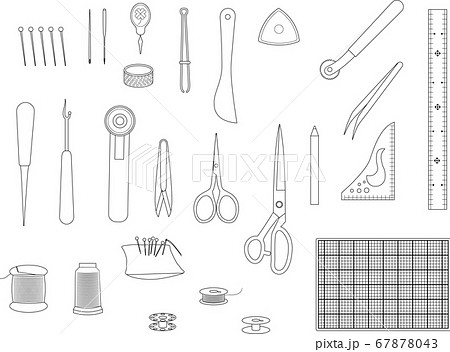 裁縫道具のイラスト素材