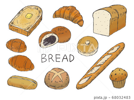 フランスパン パン屋のイラスト素材