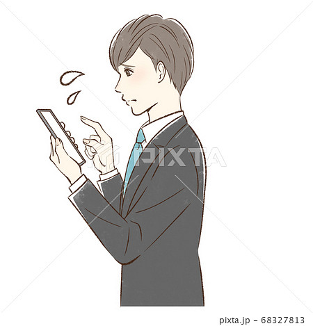 男 男性 男の子 横顔のイラスト素材