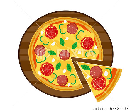 イタリアンピザのイラスト素材