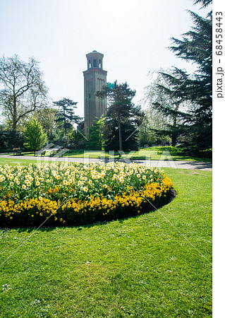 イギリス ヨーロッパ 花壇 海外の写真素材