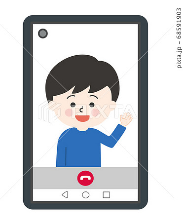 ビデオ通話のイラスト素材 ビデオ通話のイラスト素材